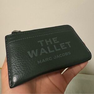Marc Jacobs Dark Green Leather Card Holder